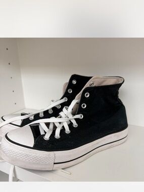 Converse Black and White High-Top Canvas Sneakers